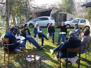 The “young” team being trained at a farmhouse.